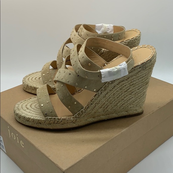 JOIE Korat Studded Wedge Espadrille Sandal Size 10 - Picture 4 of 8